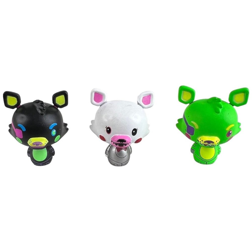 3 Funko Five Nights At Freddys Pint Size Blacklight Foxy Green‎ Black Mangle